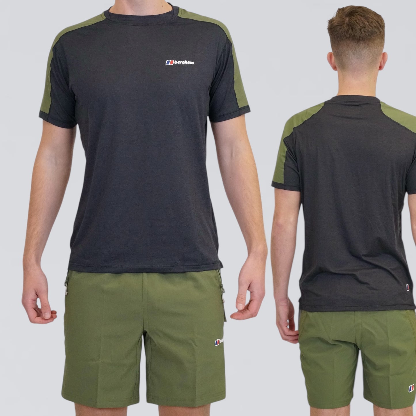Berghaus Farndale & Wavertree Tech Tee Set -  Dark Green / Black