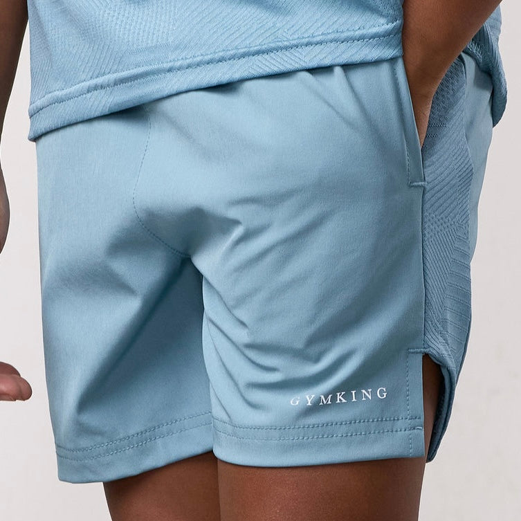 Gym King Geometric Knit Shorts - Sea Mist (Junior)