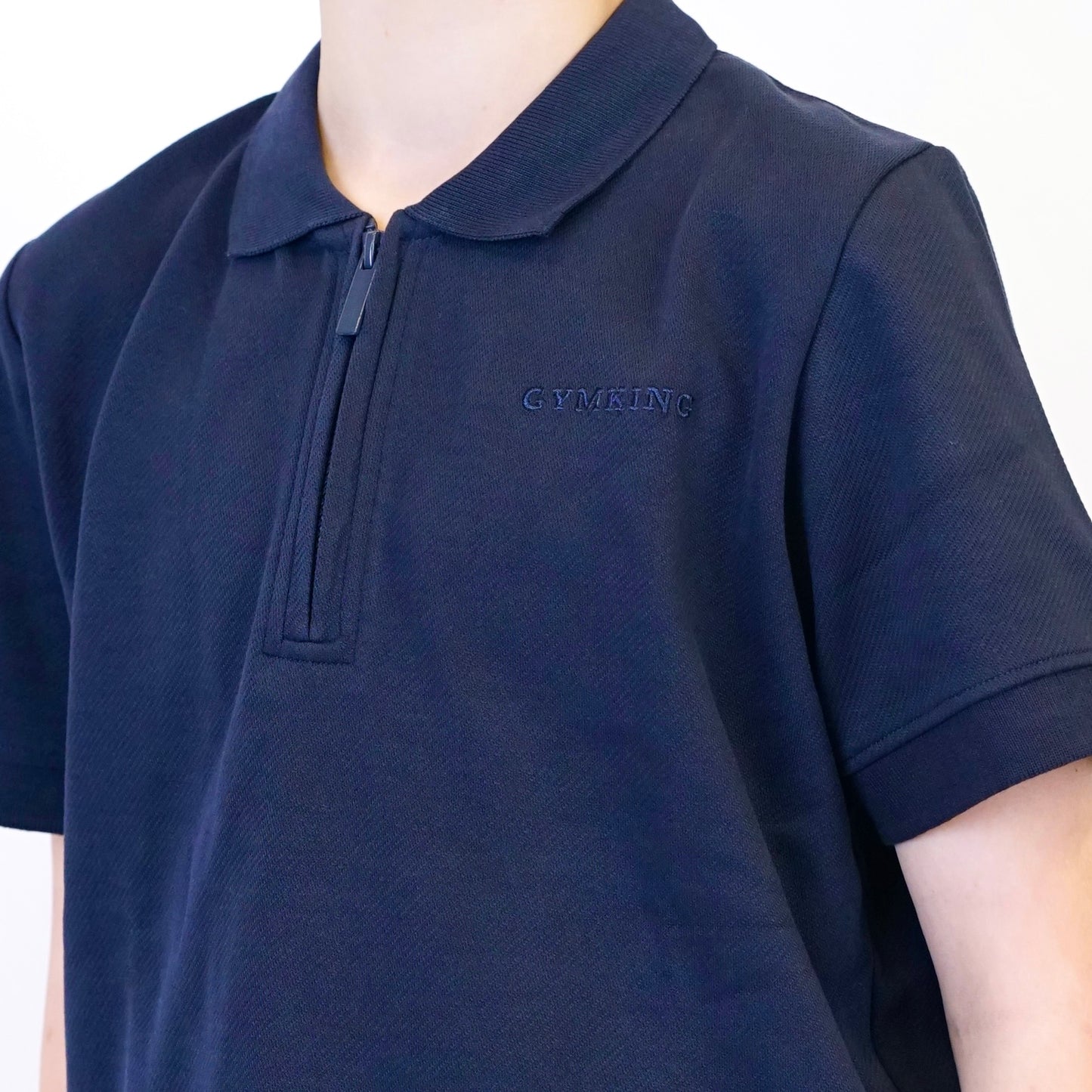 Gym King Zipped Polo Set - Navy (Junior)