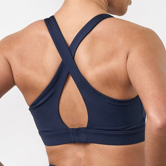 Gym King Knockout Strappy Bra - Indigo Blue