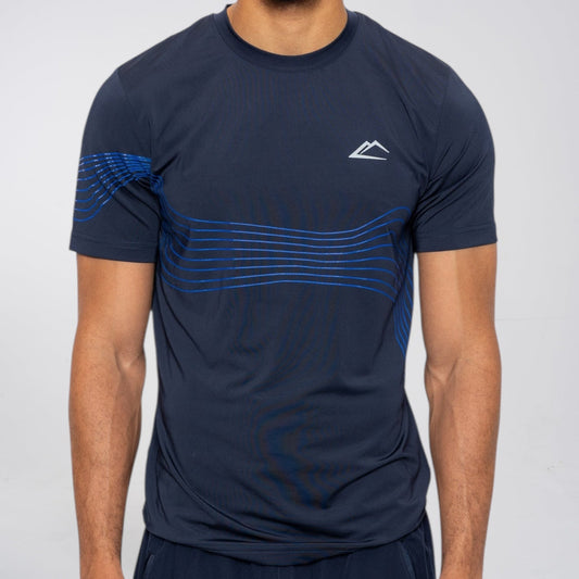 ActiveLine Wave Set - Tee & Bottoms - Navy  / Royal Blue