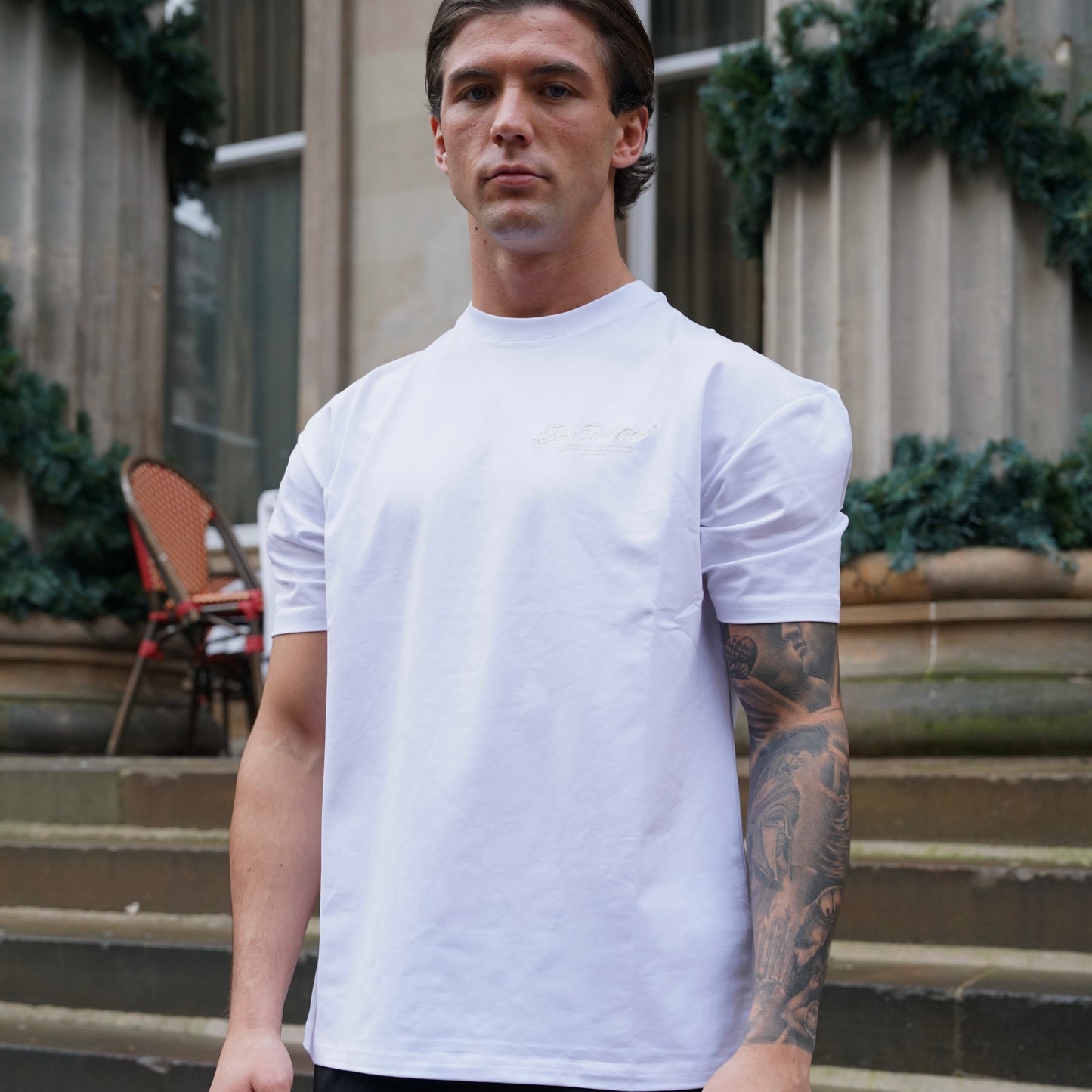 Bee Inspired Embroidered Tee - White