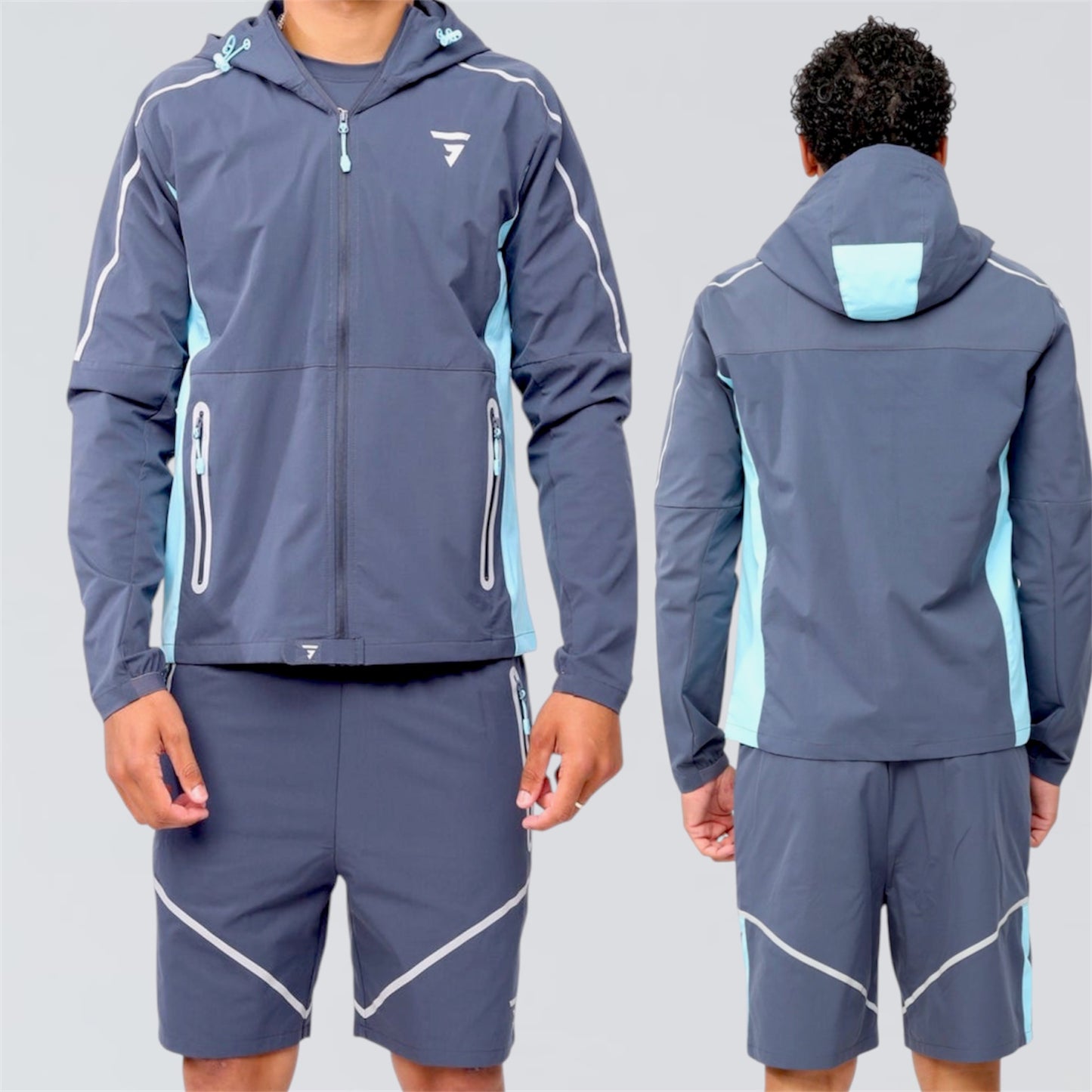 GRIID Reflect Set - Jacket & Shorts - Navy / Blue