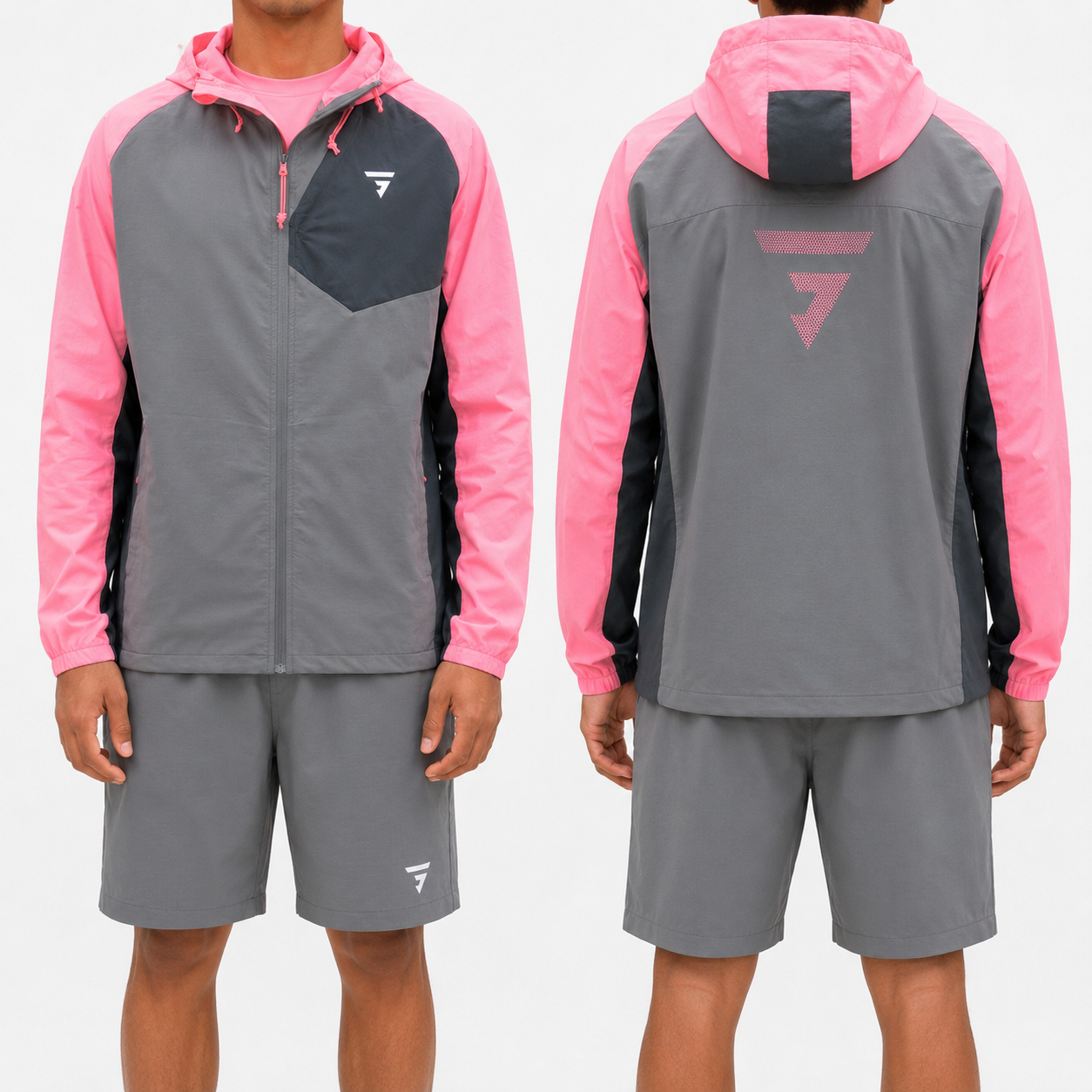 Griid Velo Set - Jacket & Shorts - Pink Foam (Junior)