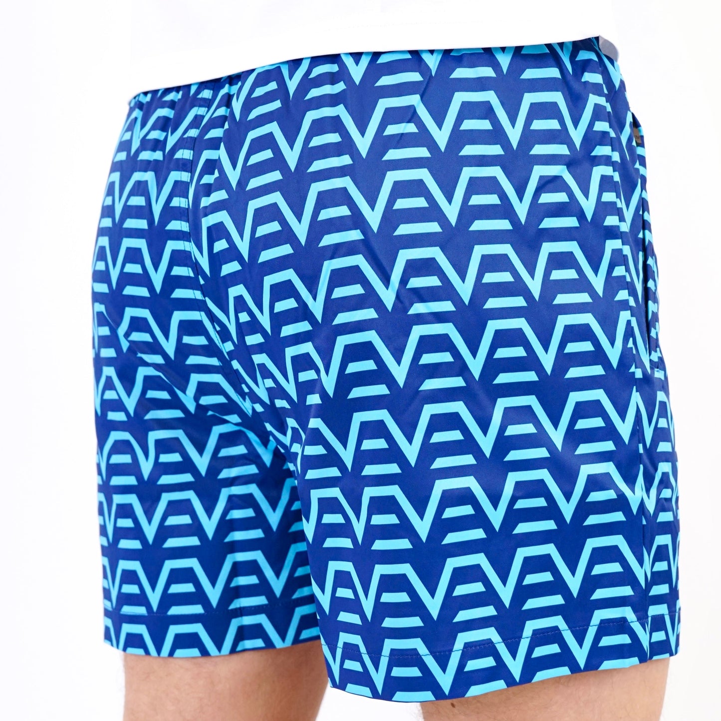 ENVI Digital Reef Swim Shorts  - White / Blue