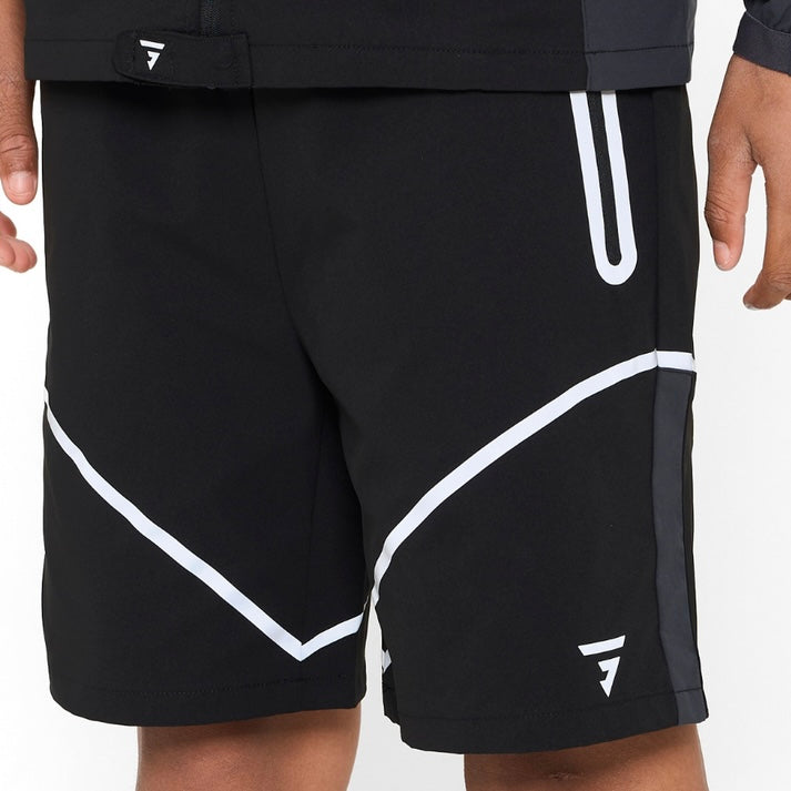 GRIID Reflect Shorts - Black / Asphalt / Red