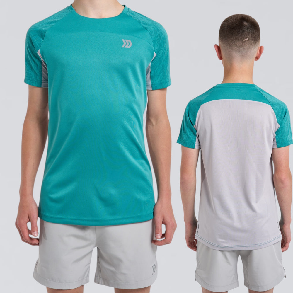 DASH Tee Set - Grey / Mint Green (Junior)