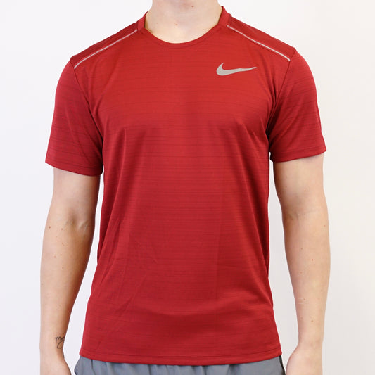 Nike Miler Tee Burgundy Red
