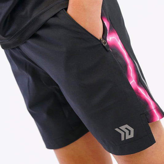 DASH Lightning Shorts - Black / Pink (Junior)