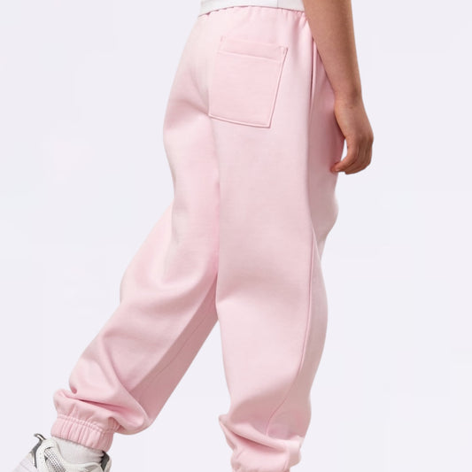 Gym King Script Fleece Jogger (Girls) - Baby Pink