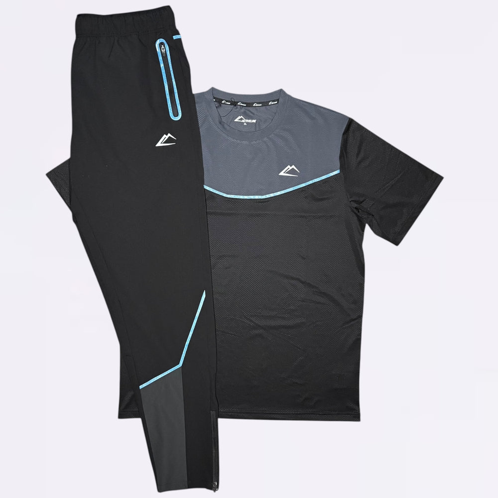 ActiveLine Line Set - Tee & Bottoms - Black / Royal Blue