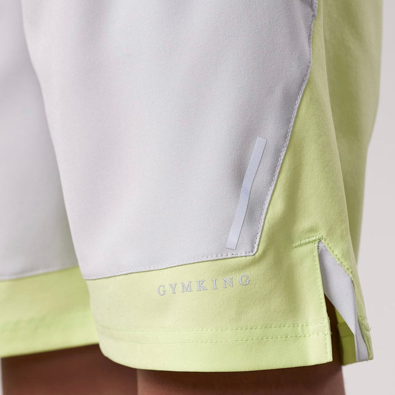 Gym King Advance Jacket & Shorts Set  - Grey Lime (Junior)