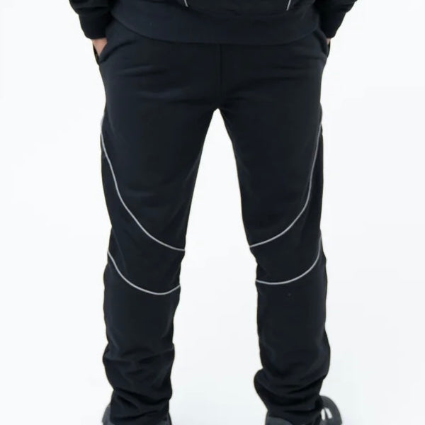 OTG Piping Hoodie Set - Black