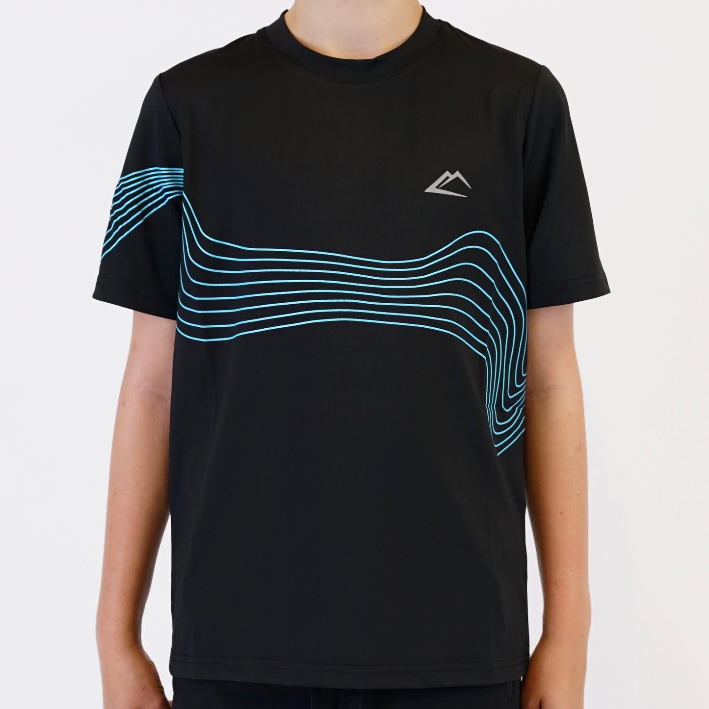 ActiveLine Wave Tee - Black / Turquoise (Junior)