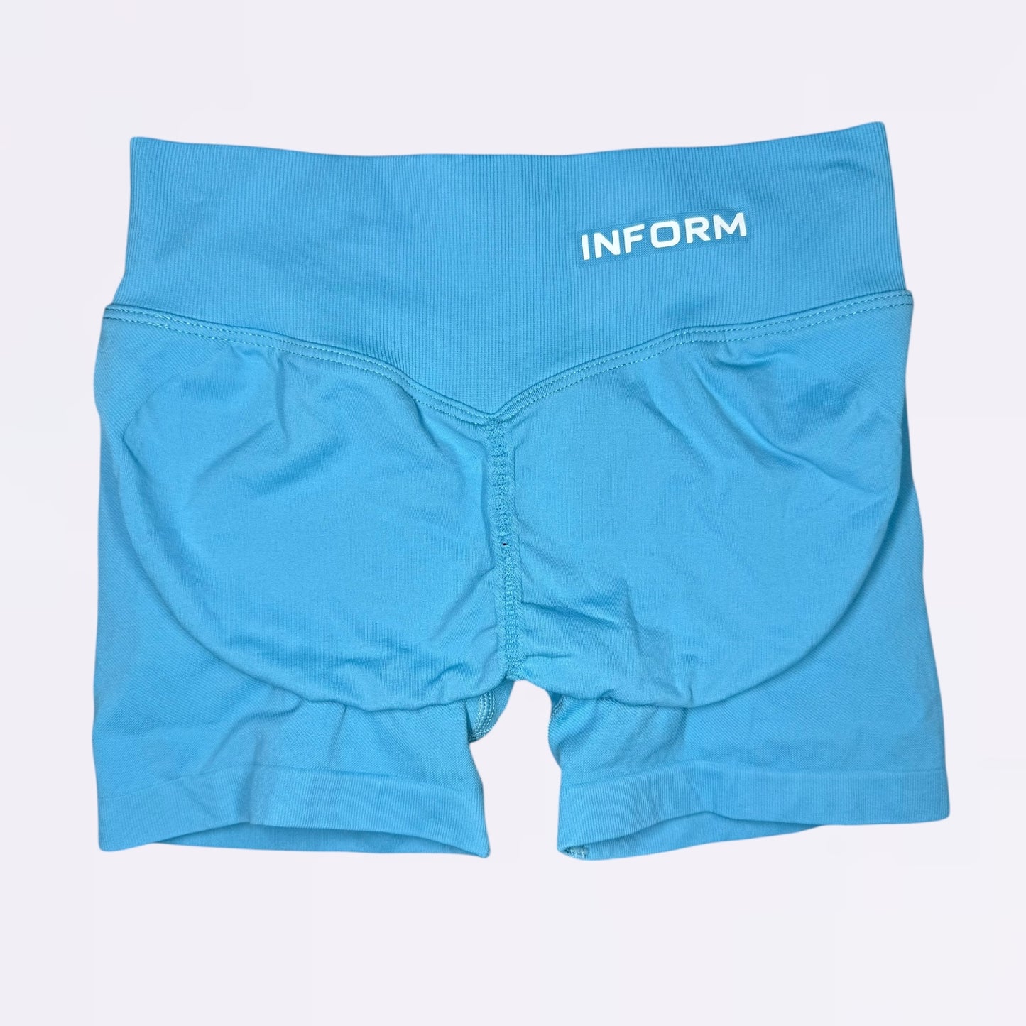 INFORM Sculpt Seamless Scrunch Gym Shorts  - Ocean Blue (Damaged)