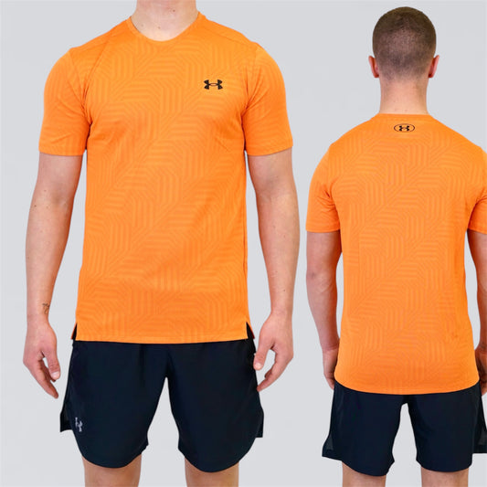 Under Armour Geotessa Set - Tee & Shorts - Orange / Black