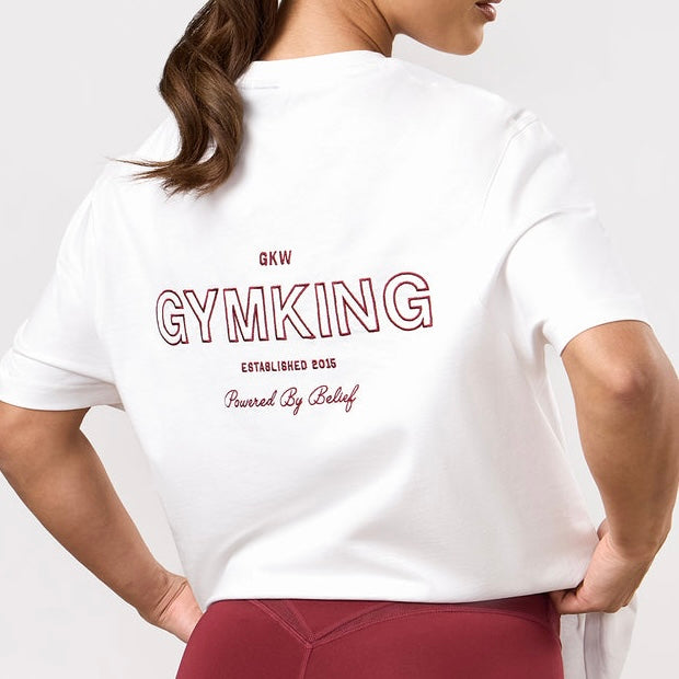 GymKing Dynamic Boyfriend Tee - Cream