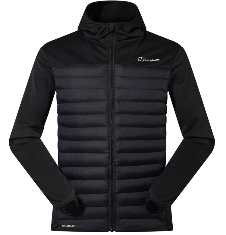 Berghaus Vaskye Hoodie Hybrid Jacket - Black / Grey