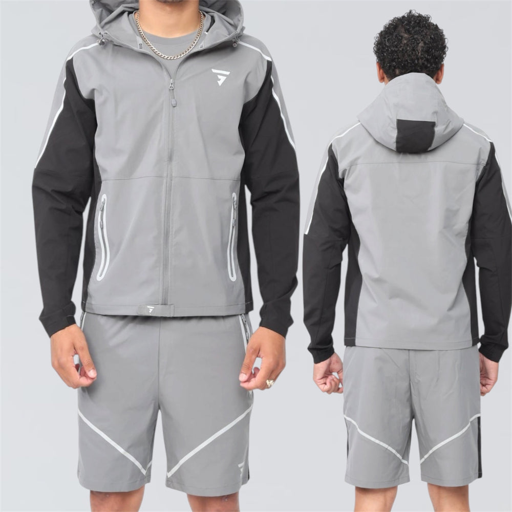 GRIID Reflect Set - Jacket & Shorts - Grey / Black
