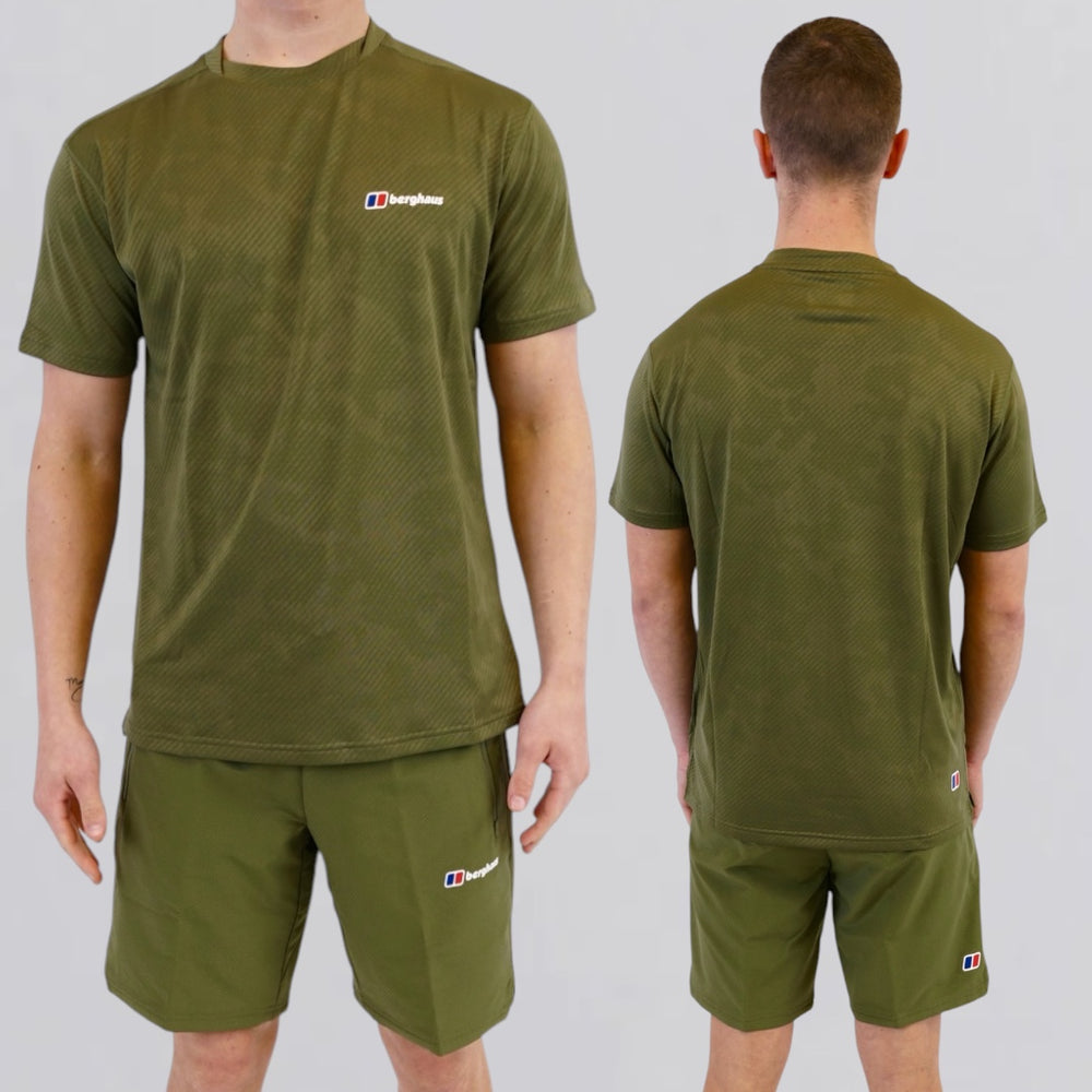 Berghaus Dawdon Tech Set - Tee & Shorts - Dark Green