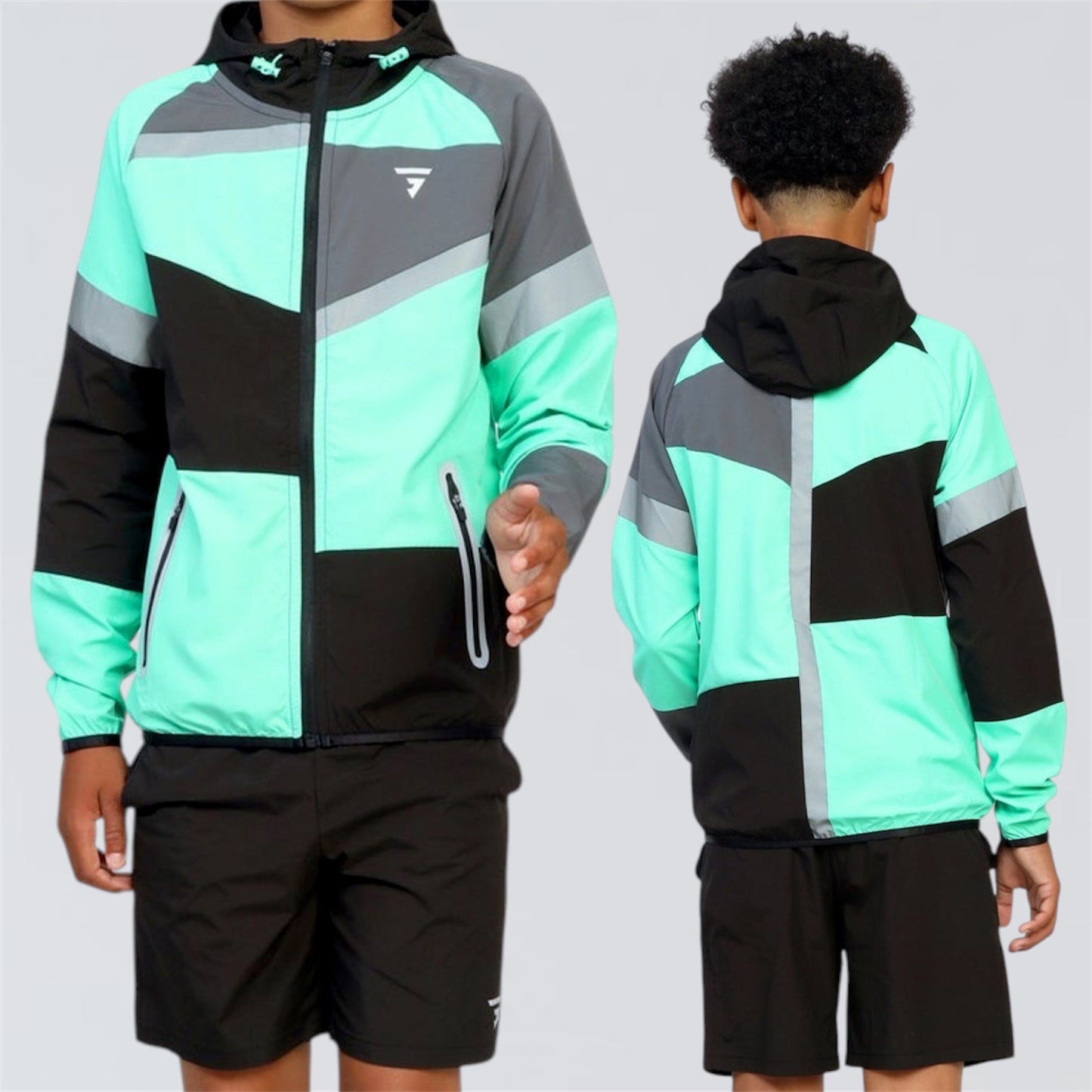 GRIID Panel Set - Jacket & Shorts - Onyx Mint (Junior)