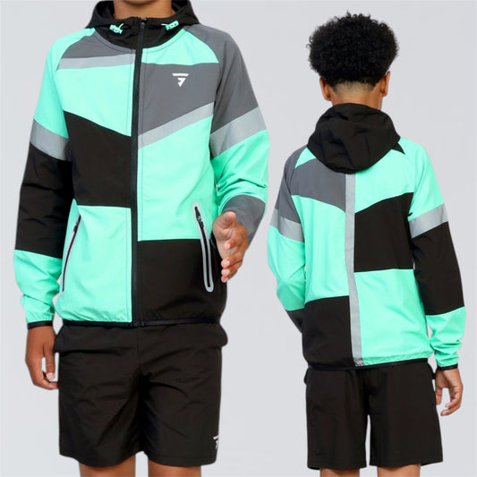 GRIID Panel Set - Jacket & Shorts - Onyx Mint (Junior)