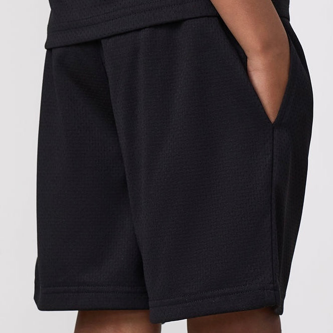 GymKing Brooklyn Mesh Short - Black (Junior)