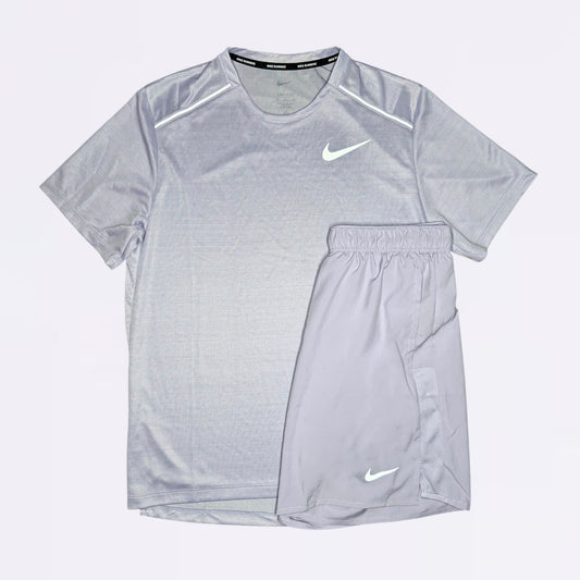 Nike Miler & Challenger Set - Tee & Shorts - Lilac