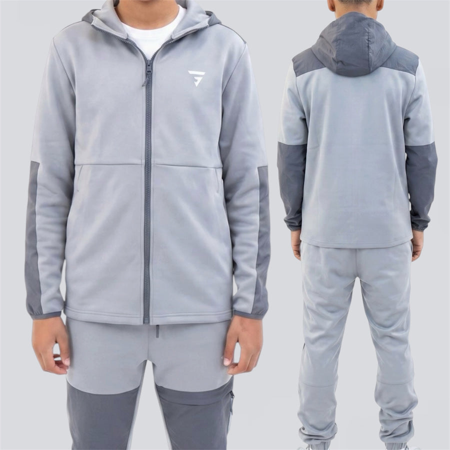 Griid Cushy Set - Jacket & Bottoms - Light Grey (Junior)