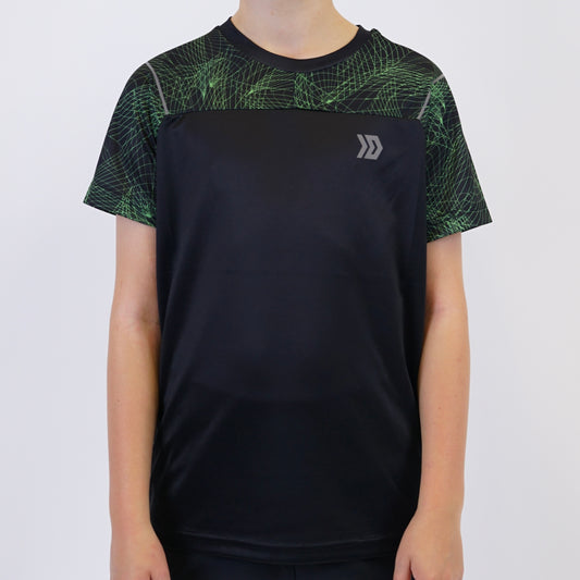 DASH Hyperweb Tee - Black / Neon (Junior)