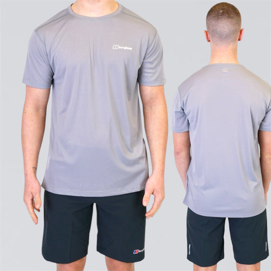 Berghaus Tech Set - Tee & Shorts - Light Grey / Black