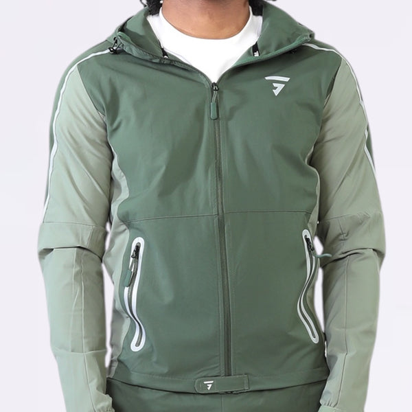 GRIID Reflect Windrunner - Khaki/Forest Green