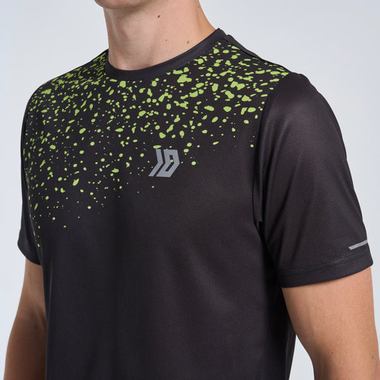 Dash Splatter Tee - Black / Neon