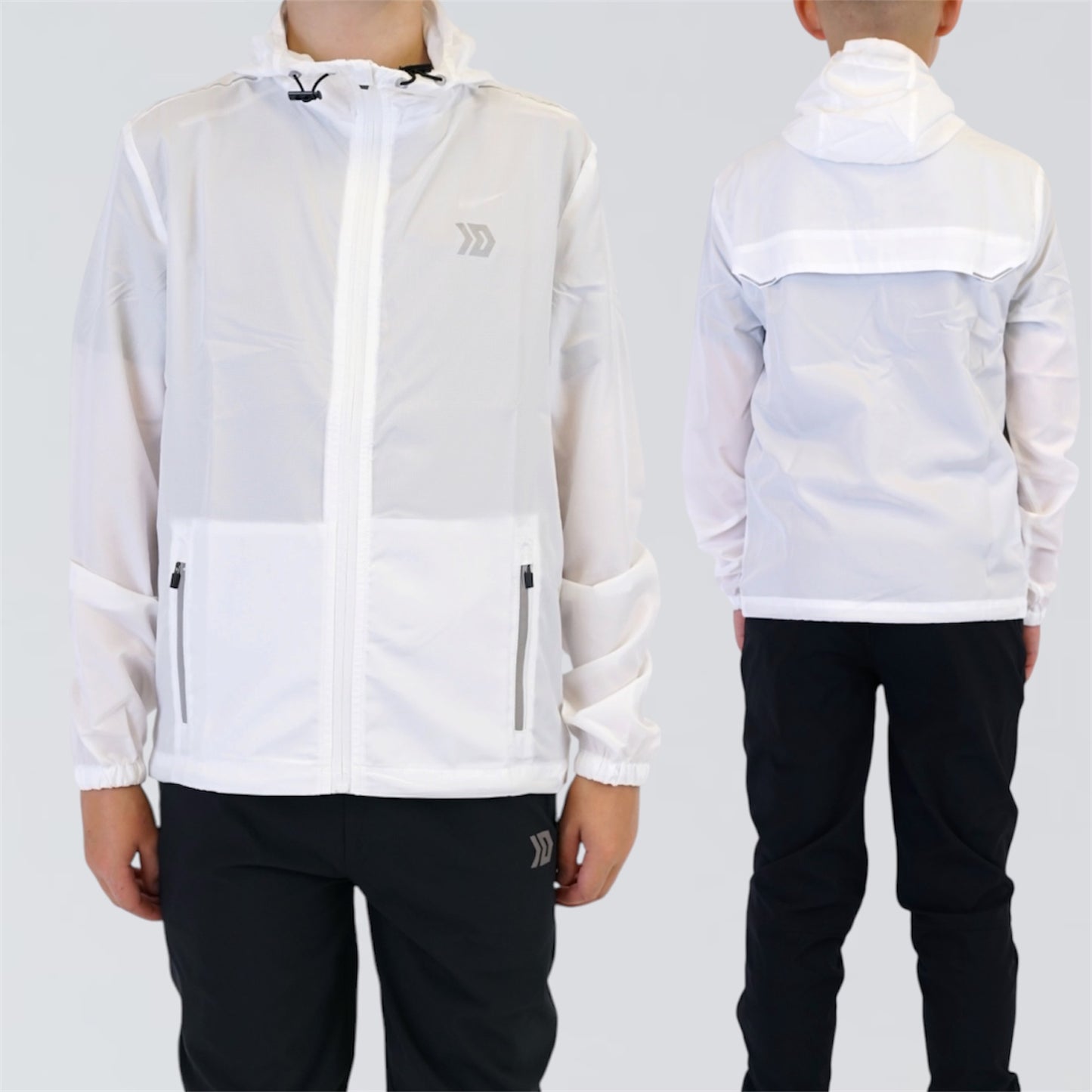 DASH Core Jacket & Jogger Set - White / Black (Junior)