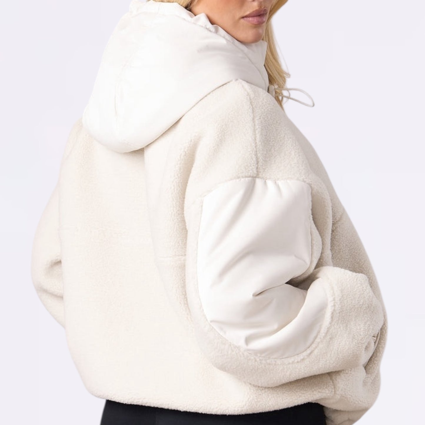 GymKing Borg / Woven Jacket - Cream