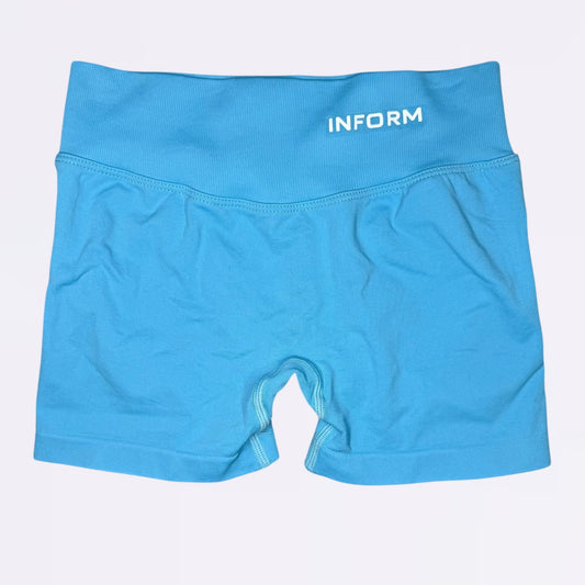 INFORM Sculpt Seamless Scrunch Gym Shorts  - Ocean Blue (Damaged)