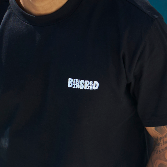 Bee Inspired By Greatness Tee - Black / Blue