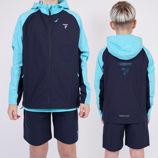 Griid Velo Set - Jacket & Shorts - Navy / Blue (Junior)