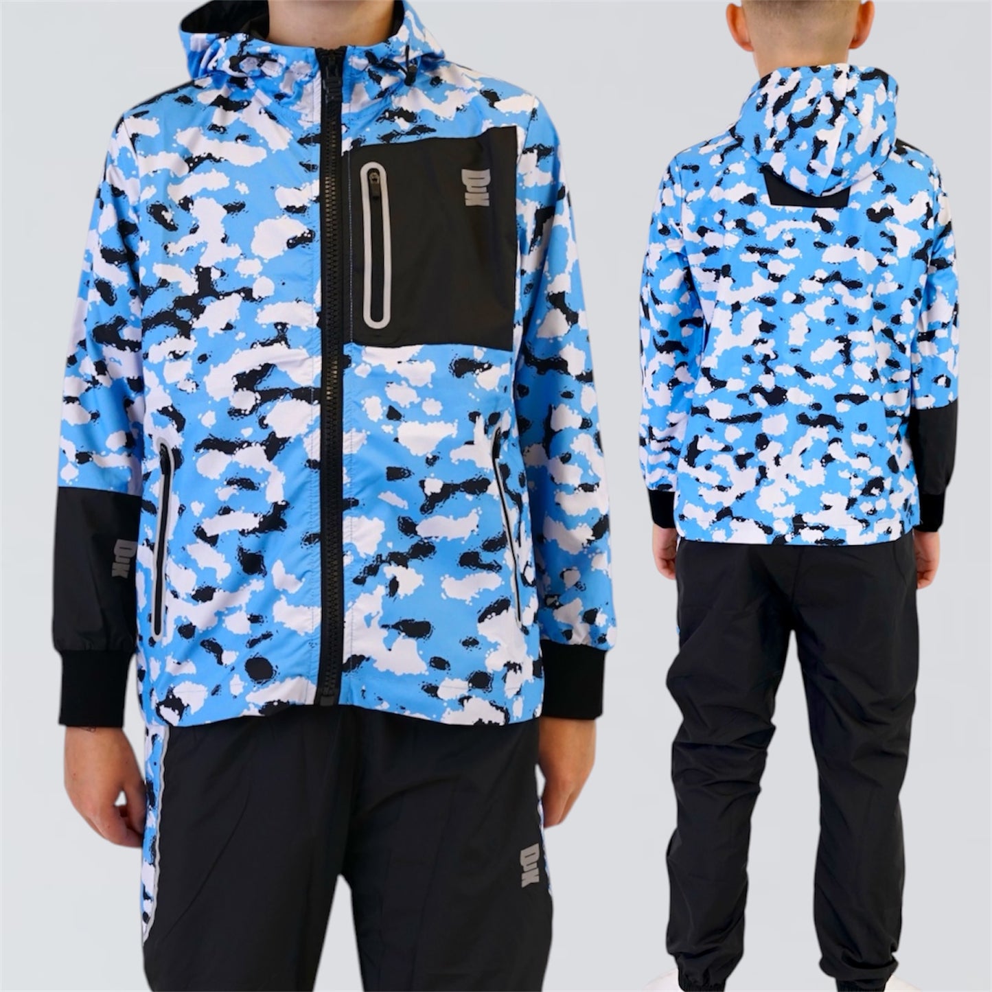 DJK Sniper Camo Jacket & Bottoms Set - Blue (Junior)