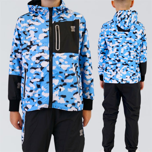 DJK Sniper Camo Jacket & Bottoms Set - Blue (Junior)
