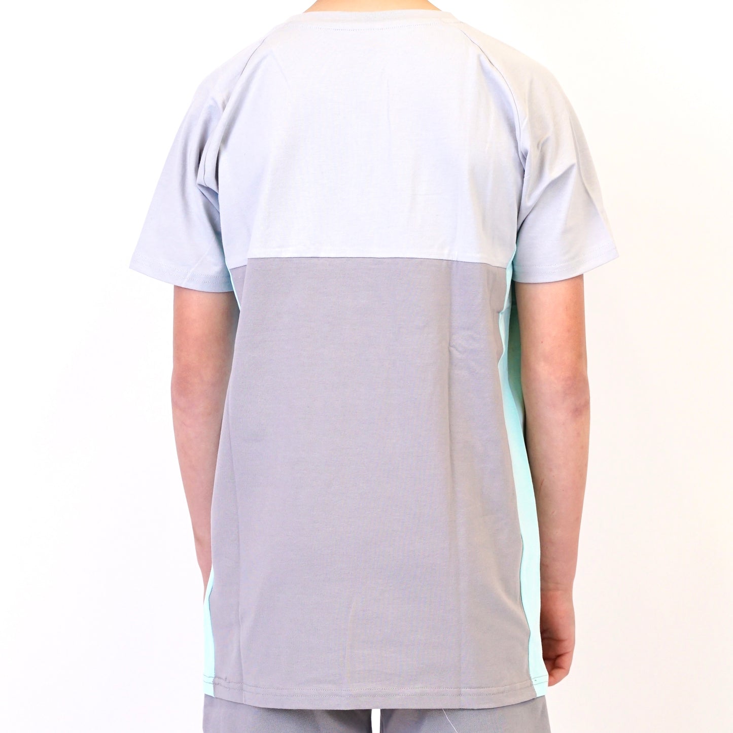 Gym King Contrast Tee - Grey / Mint (Junior)