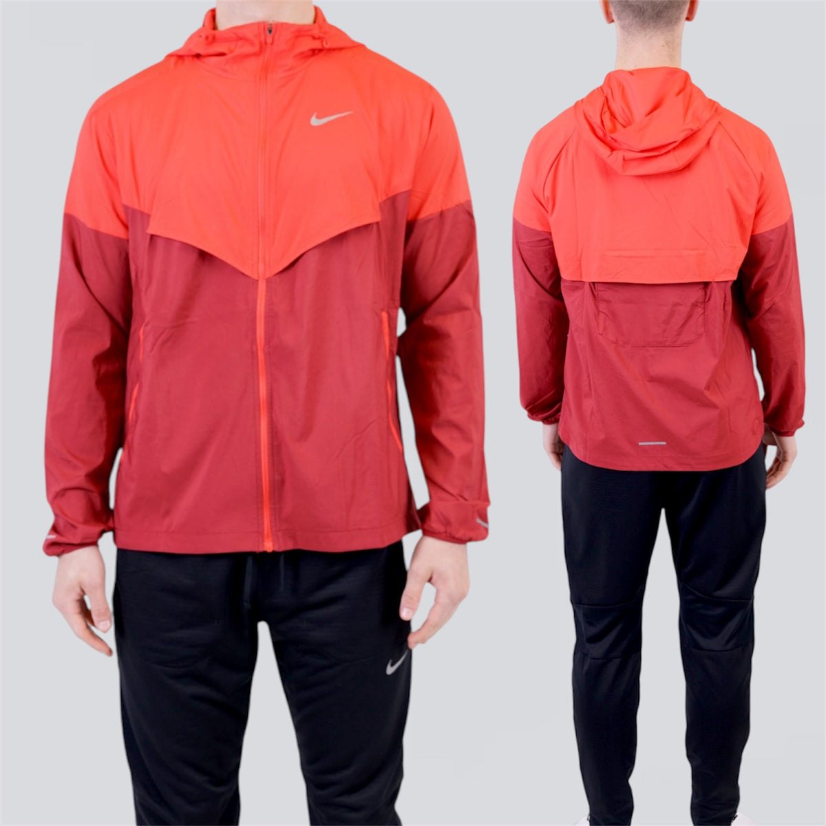 Nike Stride Windrunner & Phenom  Set - Crimson / Black