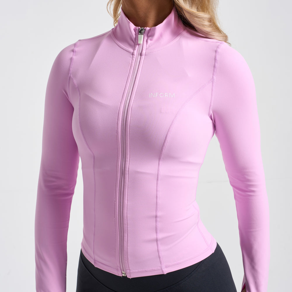 INFORM - LA FORM Seamless Gym Zip Jacket - Fondant Pink