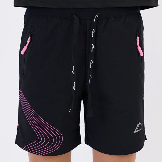 ActiveLine Wave Shorts - Black / Pink (Junior)