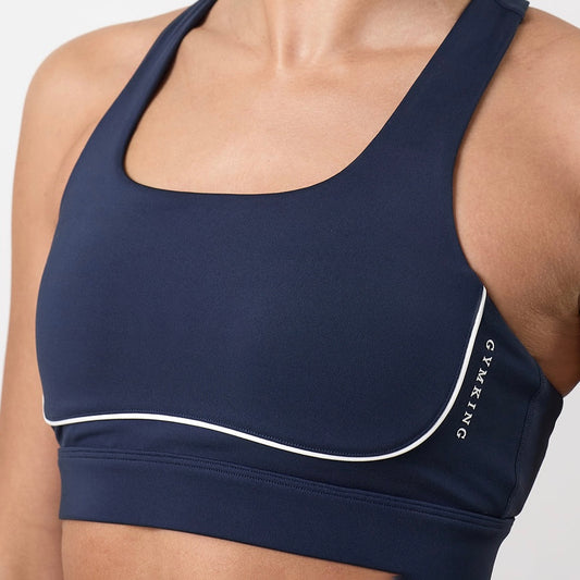 Gym King Knockout Strappy Bra - Indigo Blue