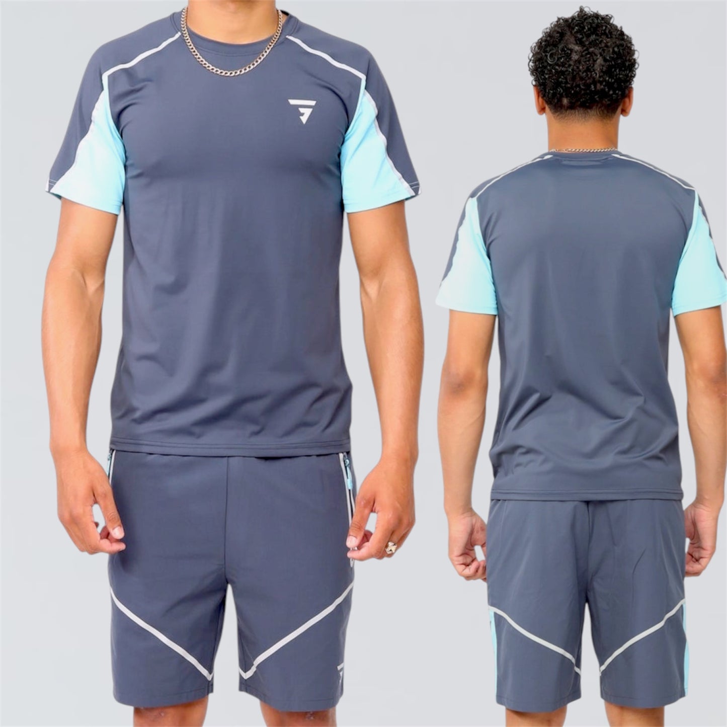 GRIID Reflect Set - T-shirt & Shorts - Navy / Blue