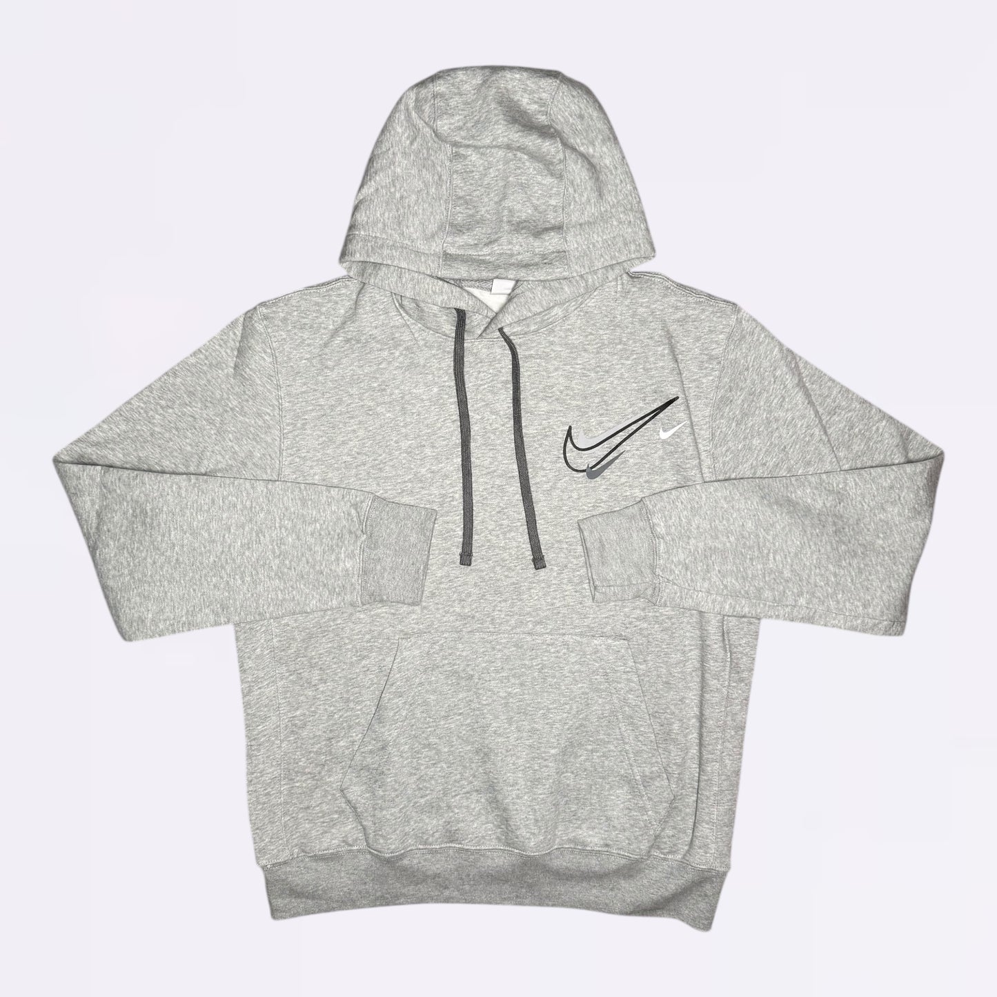Nike Club Double Swoosh Hoodie Grey