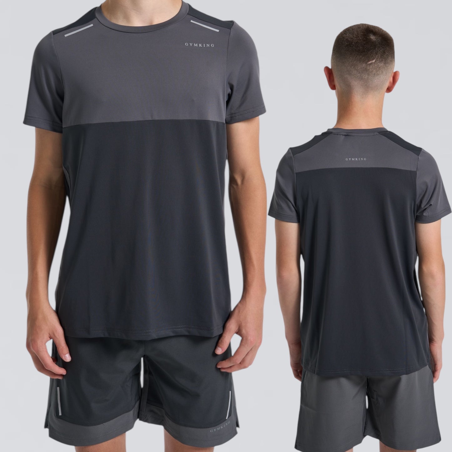 GymKing Advance Tee - Urban Grey/Fossil Grey (Junior)
