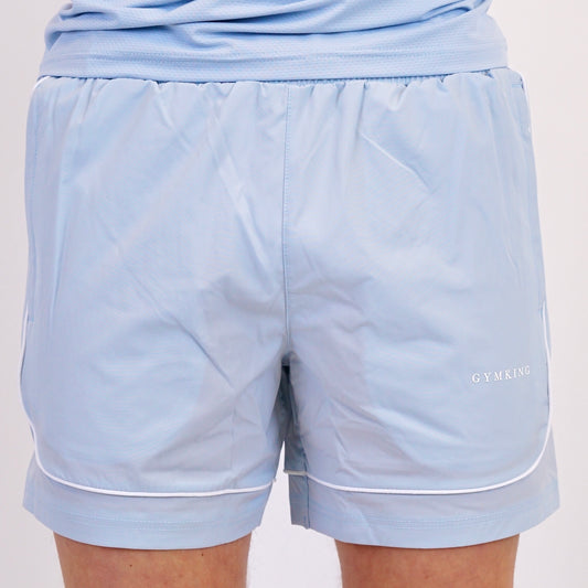 Gym King Core Piped Shorts - Fresh Blue