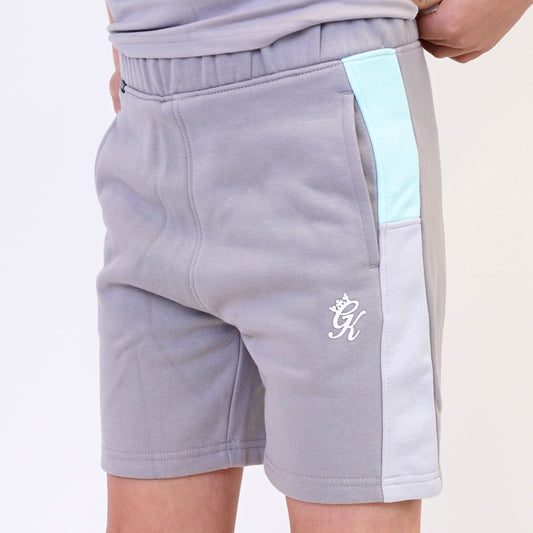 Gym King Contrast Shorts - Grey / Mint  (Junior)